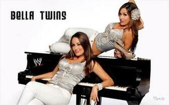 Bella Twins Wallpaper Of The Posing On Piano