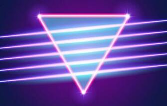 Wallpaper Music Neon Background Triangle Electronic Shine
