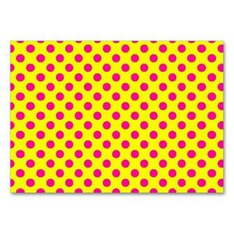 Yellow Polka Dot Background And Pink Dots