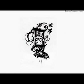 Designs Gemini Zodiac Sign With Letters Tattoo Wallpaper