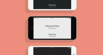 iPhone Plus Flat Landscape Mockup Psd Jpg