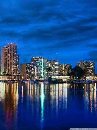 Waikiki Skyline At Night 4k HD Desktop Wallpaper For Ultra
