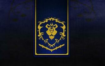 Black World Of Warcraft Gold Textures Lions Alliance Crests Wallpaper