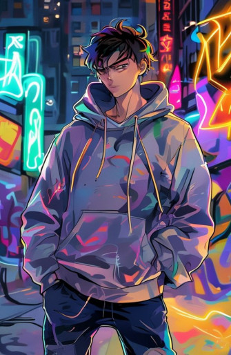 Anime Guy With Hoodie Wallpaper