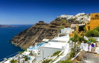 Wallpaper Sea The Sky Rocks Blue Coast Home Greece Horizon