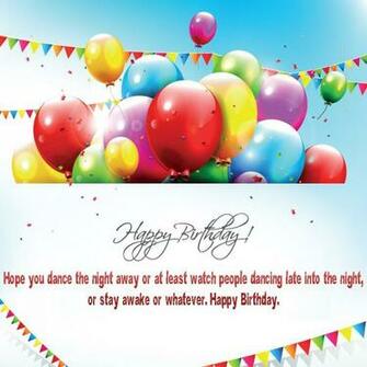 Greeting Card Happy BirtHDay Balloon Quotes Wallpaper