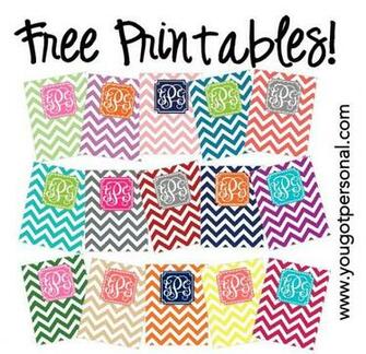 Yougotpersonal Printable Monogrammed Chevron Html