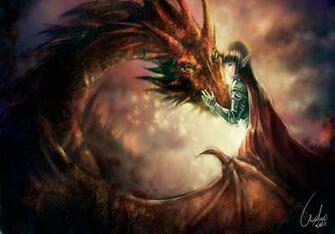 Dragon Elf Girl Wallpaper