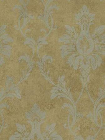 Brown Pineapple Damask Wallpaper Traditional
