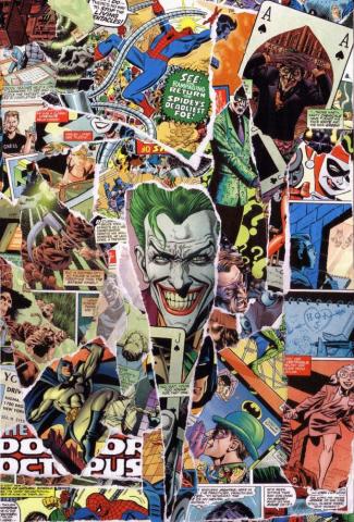 Batman And Collage Image Comic Wallpaper