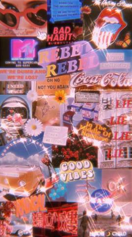 Retro Disco Aesthetic Collage Cool Wallpaper For Phones