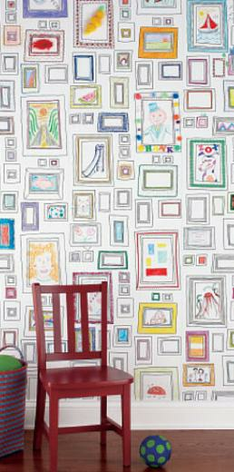Writable Wallpaper With Picture Frames
