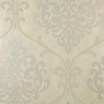 Ambrosia Taupe Glitter Damask Wallpaper Bolt Contemporary