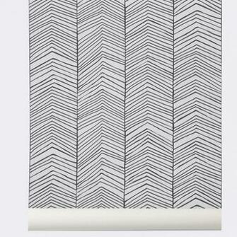 Ferm Living Wallsmart Hand Printed Chevron X Geometric