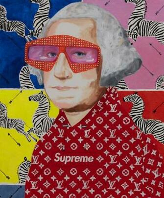 George Washington In Supreme With Scalamandre Background