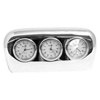 Triple Time Zone Desk Clock Desktop Clocks At Hayneedle