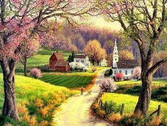 Spring Blooms Daydreaming Wallpaper