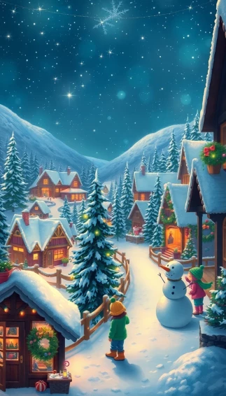 Panoramic Christmas Wallpaper