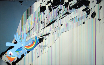 Rainbow Dash Wallpaper Cracked The Screen By Nestordc On