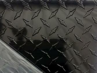 Black Diamond Plate X Embossed Aluminum Sheets