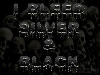 Bleed Silver Black Wallpaper