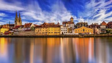 Wallpaper Regensburg Germany River Danube 8k Nature