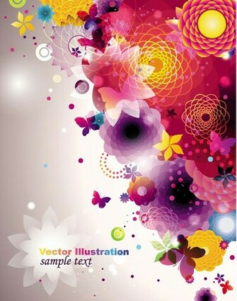 Colorful Spring Flower Background Vector