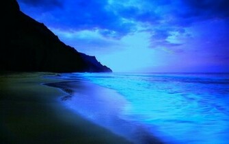Beach Blue Sky At Night Nature Beaches HD Desktop Wallpaper