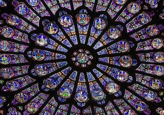 Landscapes Nature France Window Cathedral Notre Dame Paris
