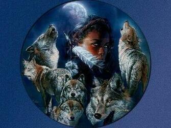 Indian And Wolf Wallpaper Chief A