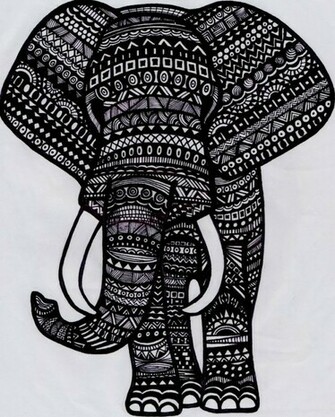Tribal Print Elephant Wallpaper And