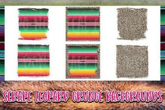Serape Leopard Background Elements