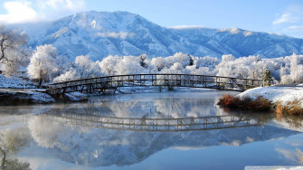 Beautiful Winter Scene Ultra HD Desktop Background Wallpaper For