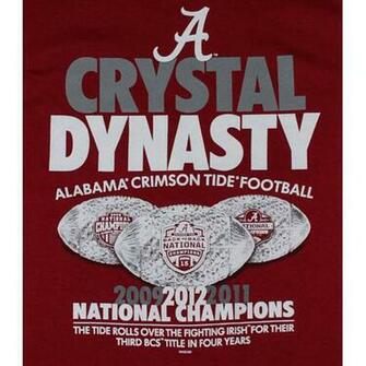 Alabama Crimson Tide Crystal Dynasty Bcs National Championship T Shirt