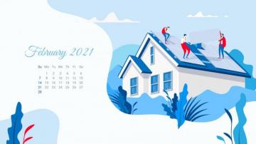 February Calendar Wallpaper
