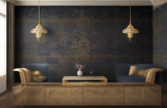 Royal Blue And Gold Wallpaper