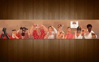 Bathroom Scout Tf2 Medic Demoman Team Fortress Sha Wallpaper