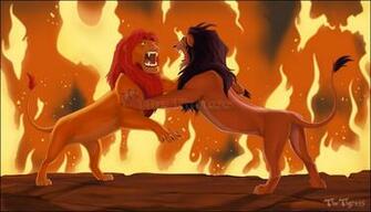 Lion King Simba Vs Scar Postcard Wallpaper