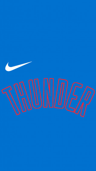 Oklahoma City Thunder Wordmark Logo Wallpaper By Llu258