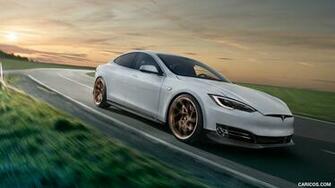 Novitec Tesla Model S Front Three Quarter HD Wallpaper