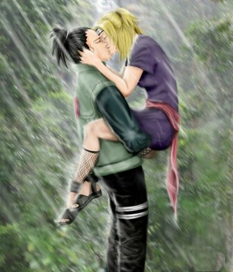 Anime Couple Kissing Wallpaper In Rain