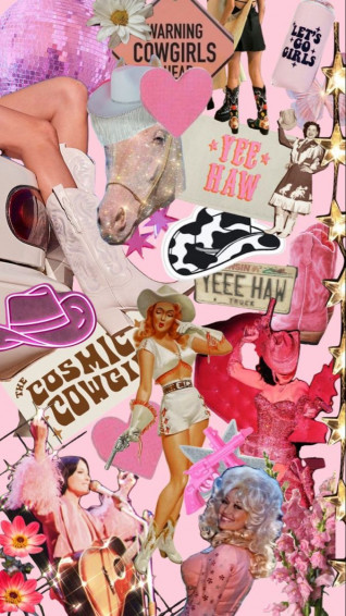 The Collage Has Many Different Image And Words On It As Well Women Wallpaper