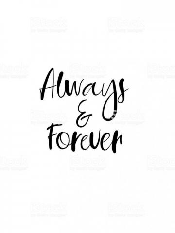 Always And Forever Hand Lettering Inscription Modern