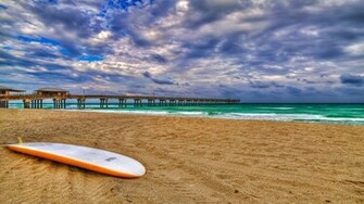 Surfing Board At Beach Back To Wallpaper Home