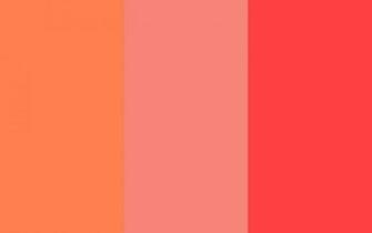 Coral Pink And Red Solid Three Color Background