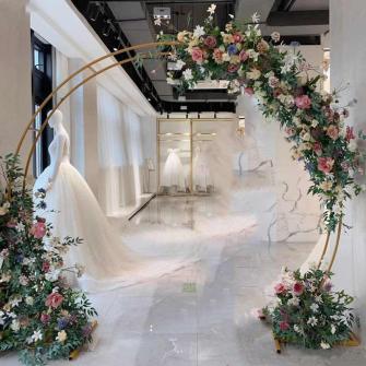 Iron Hoop Wedding Arch Prop Background Decoration Double