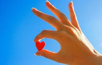 Mood Girl Hand Heart Pink Sky Love Blue Wallpaper Widescreen Full