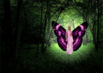 Pink Purple Butterfly Fairy Wallpaper
