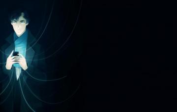 Wallpaper Minimalism Art Black Background Sherlock Holmes