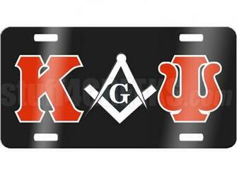 Kappa Alpha Psi License Plate Description Black Mirrored